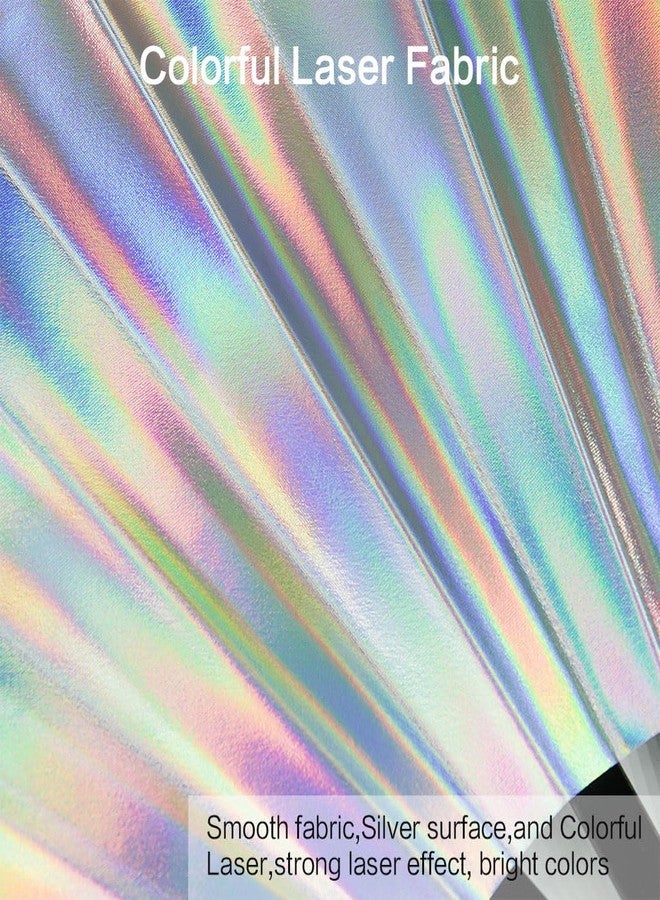 Raveahem مروحة يدوية كبيرة قابلة للطي من Raveahem Glitter مع جراب للرجال والنساء، مروحة يدوية لحفلات الموسيقى الإلكترونية والمهرجانات والنوادي والحفلات والرقص (فضي هولوغرافي، 13 بوصة) - Image 2