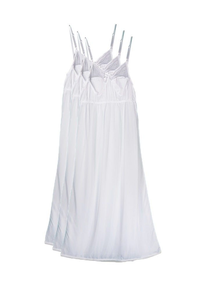 City Rose 3 - Pieces Women Camisole Comfortable dress underwear sleepwear White  - Image 1