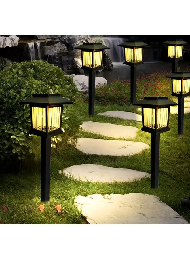 6 قطع أضواء خارجية شمسية بأسلوب ريترو، ضوء دافئ لحديقة وممرات وفسحة - Image 1