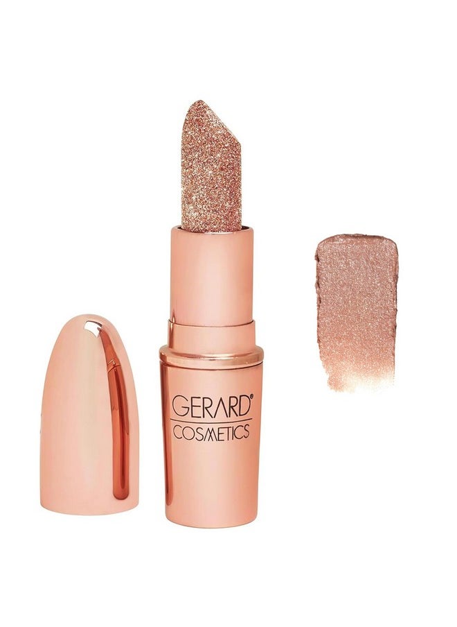 Gerard Cosmetics Glitter Lipstick (Hollywood Blvd) | Nude Pink Lipstick With Sparkling Metallic Glitter | Long Lasting, Smooth Formula | Highly Pigmented Opaque Color | Cruelty Free & Made In Usa  - Image 1
