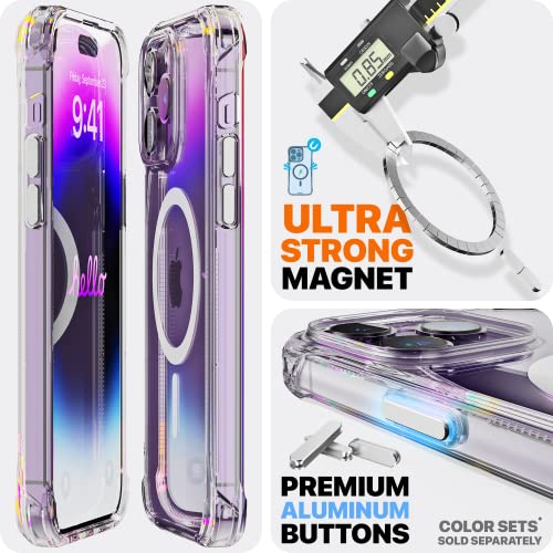 REBEL Clear Case for iPhone 14 Pro Max Crystal Series Gen4 Strong MagSafe Compatible AntiScratch NonYellowing Protective Shockproof Bumpers Metal Buttons 67 Inch Phone 2023 Crystal Clear - Image 3