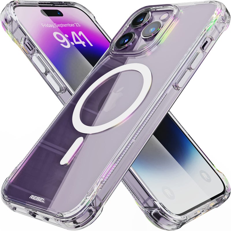 REBEL Clear Case for iPhone 14 Pro Max Crystal Series Gen4 Strong MagSafe Compatible AntiScratch NonYellowing Protective Shockproof Bumpers Metal Buttons 67 Inch Phone 2023 Crystal Clear - Image 2