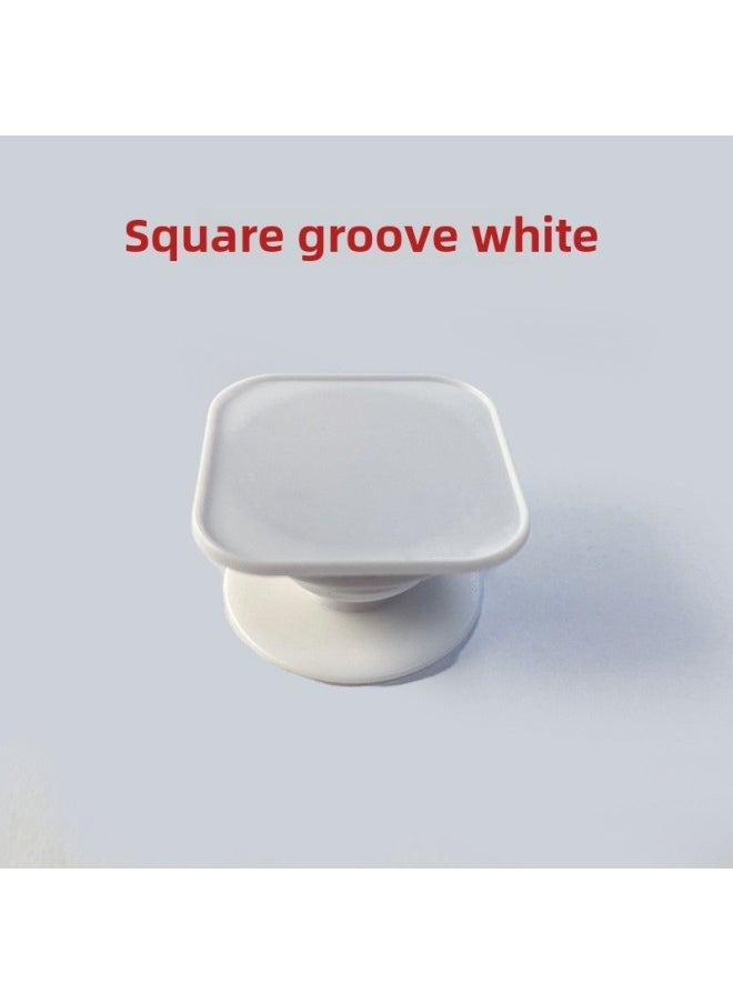 Cartoon Airbag Bracket Special-shaped Acrylic Printing Custom Desktop Lazy Telescopic Painted Epoxy Airbag Bracket-Color:Square Groove-White-Style:Bare Bracket (with Foam Glue At The Bottom) - Image 1
