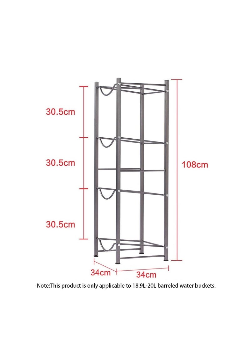 Generic - Water Bottle Storage Stand 4 Tier Water Bottle Rack 5 Gallons Water Bottle Storage Holder Heavy Duty Water Bottle Stand for Home Kitchen and Office Easy To Assemble (4Layer-34 * 34 * 105CM) - Image 1