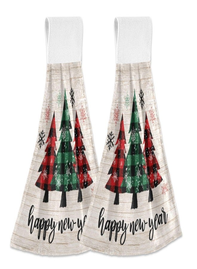 Kcldeci Christmas Tree Hanging Towels with Loop - Soft, Thick Hand & Dish Towels for Kitchen & Bathroom - Image 1