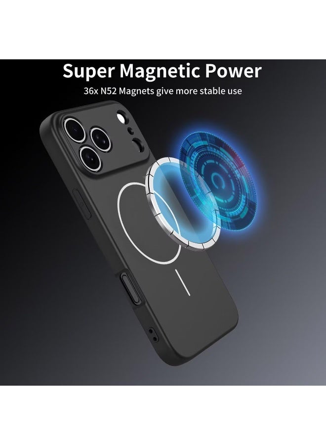 YoYoTech Honor 600 Pro Case Matte Frosted Soft Shell Phone Cover Full Coverage with Camera Lens Guard,ShockProof Cover Supports Magnetic Wireless Charging for Honor  600 Pro 6.57' 2026 - Black - Image 4