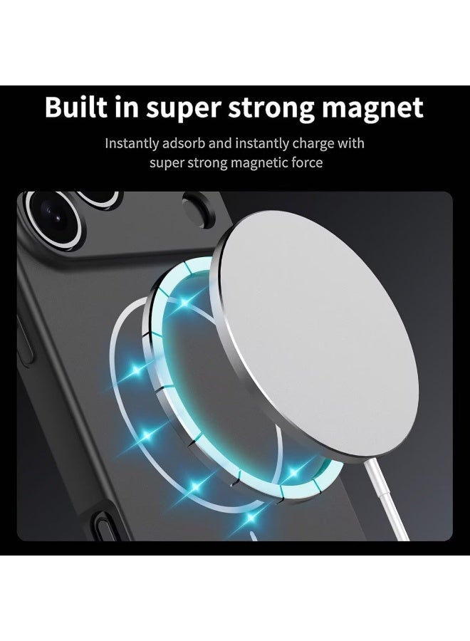 YoYoTech Honor 600 Pro Case Matte Frosted Soft Shell Phone Cover Full Coverage with Camera Lens Guard,ShockProof Cover Supports Magnetic Wireless Charging for Honor  600 Pro 6.57' 2026 - Black - Image 5
