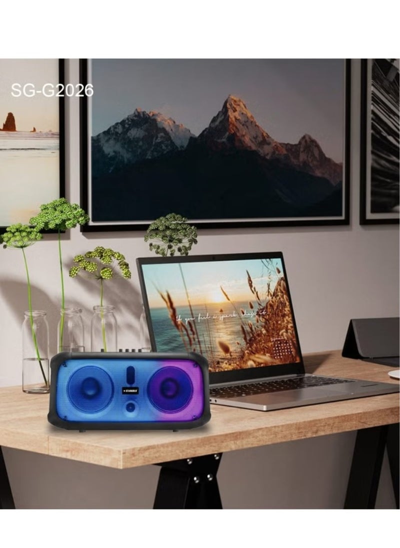 Stargold - Multimedia Stereo 2.0 Channel Speaker 40W Remote Control Via BT, USB, SD/MMC, SG-G2026 - Image 1