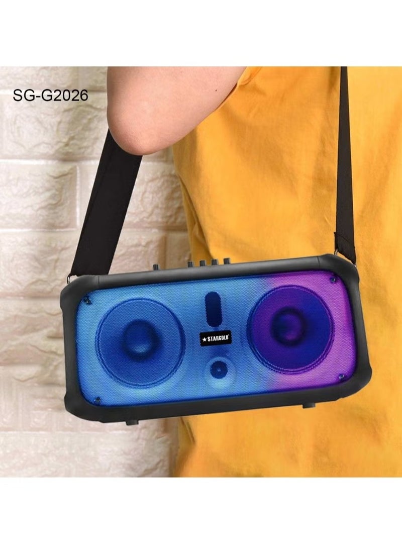 Stargold - Multimedia Stereo 2.0 Channel Speaker 40W Remote Control Via BT, USB, SD/MMC, SG-G2026 - Image 1