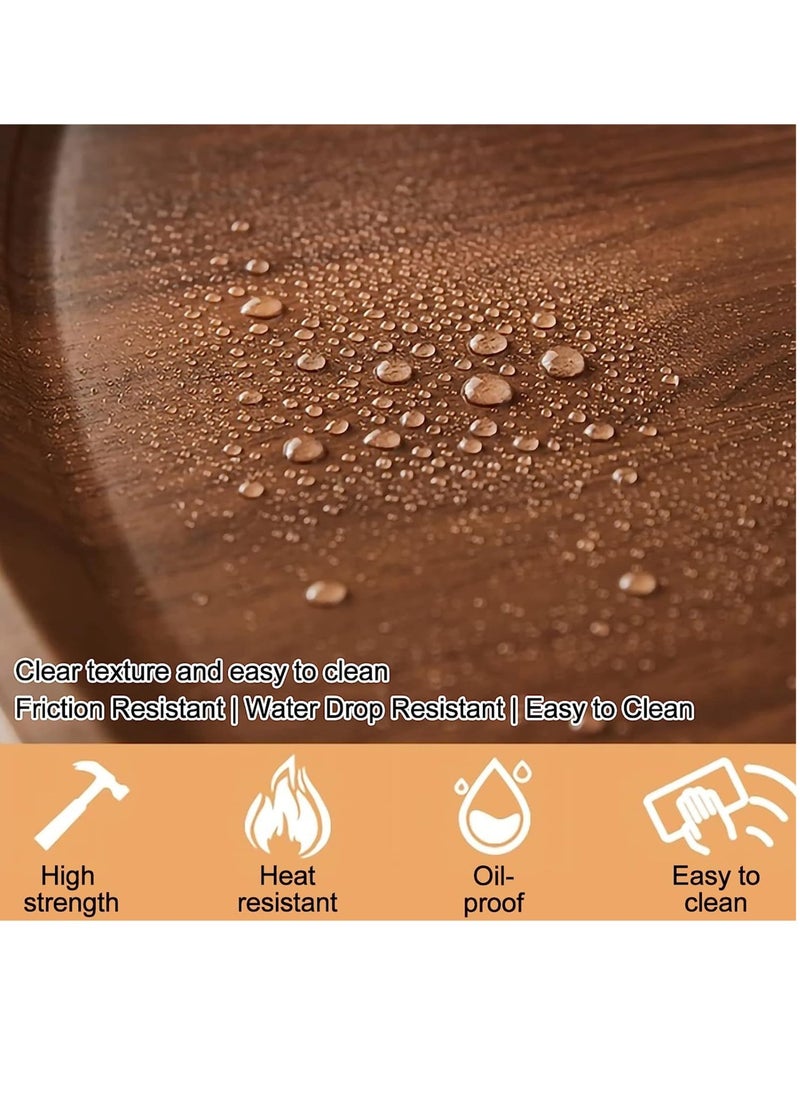 MUDISO Coffee Table Set of 2 Round Nesting Table for Living Room Wood Round Coffee Table Industrial End Table Side Tables Living Room Modern Side Table Coffee Table Decor Sturdy Metal Frame  - Image 4