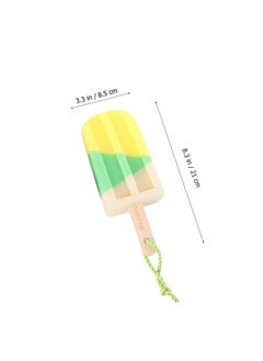 EXCEART 2Pcs Bath Sponge Ice Cream Shape Shower Loofahs Balls Exfoliating Pads Wash Scrubber For Bathroom Random Color  - Image 3