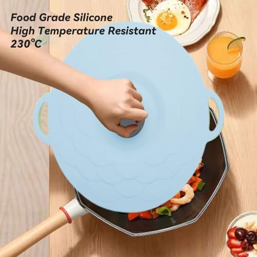 JIELUO 5 Pack Silicone Food Storage Lids, Silicone Bowl Lid Set,Microwave Splatter Cover, 5 Sizes Reusable Heat Resistant Suction Lids Fits, for cups, bowls, plates, pots, pans, refrigerators, etc. - Image 4