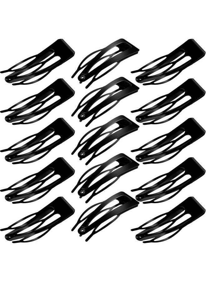 WILLBOND - 32 Pieces Hair Clips Set - 3 Prong Double Grip Metal Barrettes, Hair Comb Accessories for Women, Girls Hair Accessories (Black) - Image 1