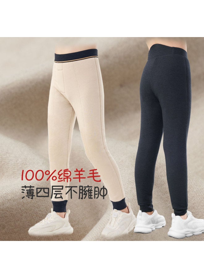 Long time companion wool & Mulberry Silk Blend Winter Pants For Boys And Girls - Image 5