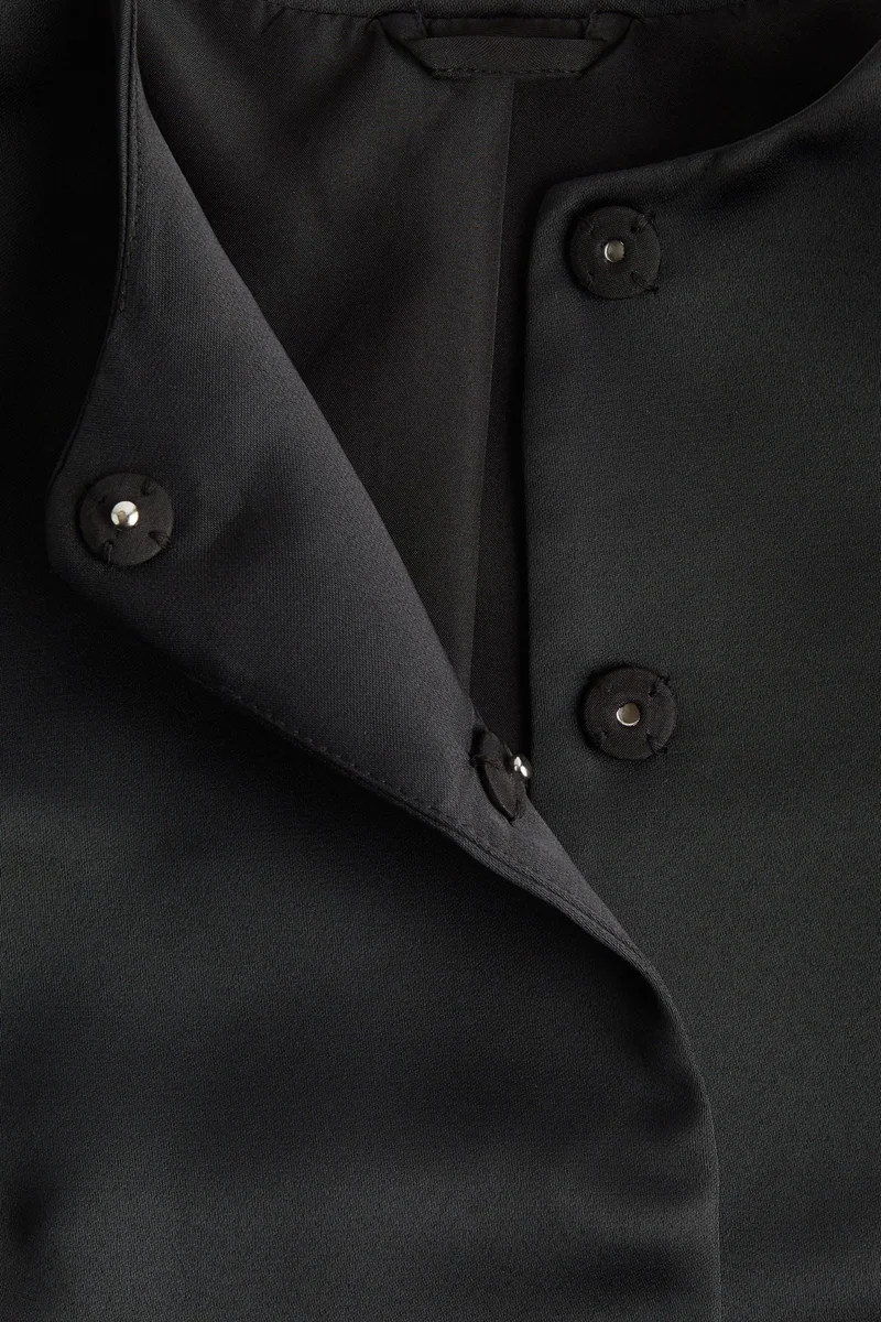 H&M Bow-detail satin blazer