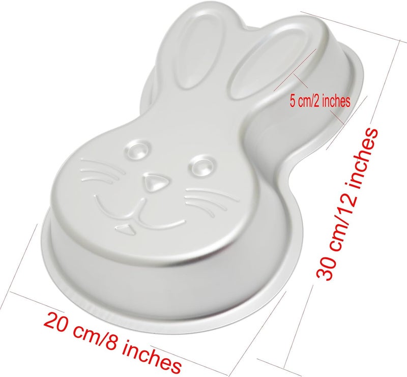 SADYFON Bunny Shaped Cake Pan Aluminum Nonstick Cake Decorating Mould Birthday Anniversary Wedding Party Cake Baking Pans Tins Bakeware Tool - Image 4