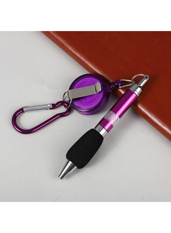 ZD New Metal Drawstring Pen Drawstring Ballpoint Pen Lanyard Line Writing Pen Mountaineer Keychain Easy Pull Button Pen Stationery - Image 4