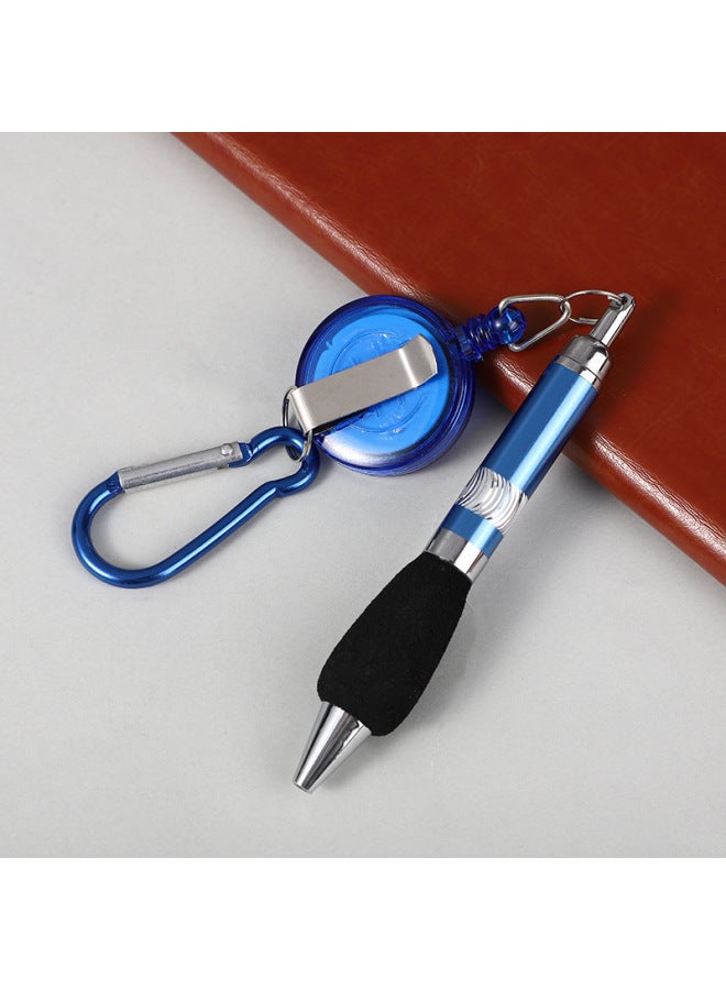ZD New Metal Drawstring Pen Drawstring Ballpoint Pen Lanyard Line Writing Pen Mountaineer Keychain Easy Pull Button Pen Stationery - Image 3