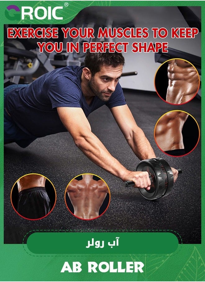 GROIC AB Roller Wheel,Ab for Abdominal Workout and Core Strength Training, Portable Ab Wheel Exercise,No Noise Wheels with Thick Knee Pad Home Gym Travel,Abs Equipment  - Image 5