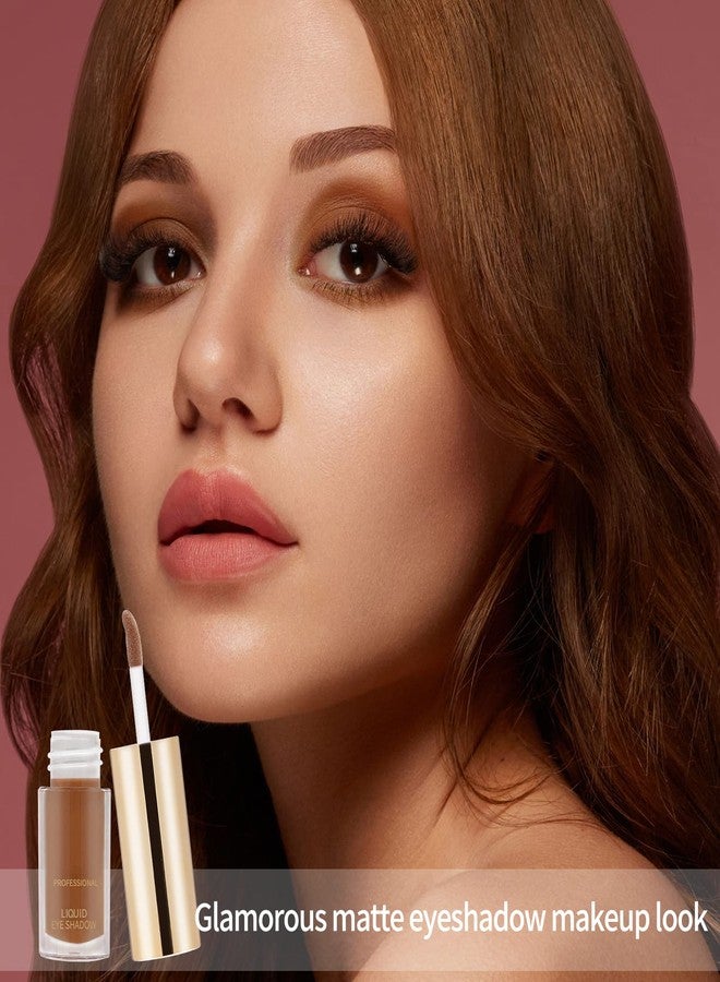 بوبين ظلال عيون سائلة غير لامعة من بوبين - تدوم طويلاً ومقاومة للماء، كريم مخملي غير لامع، مكياج نيود محايد - Image 3