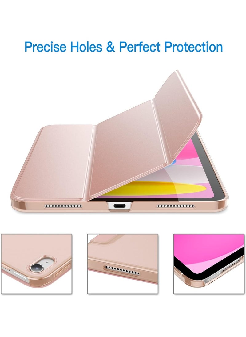 ماهمير حافظة لجهاز iPad (A16) الجيل الحادي عشر/العاشر (2025/2022)، غطاء خلفي صلب رفيع (ذهبي وردي) - Image 2