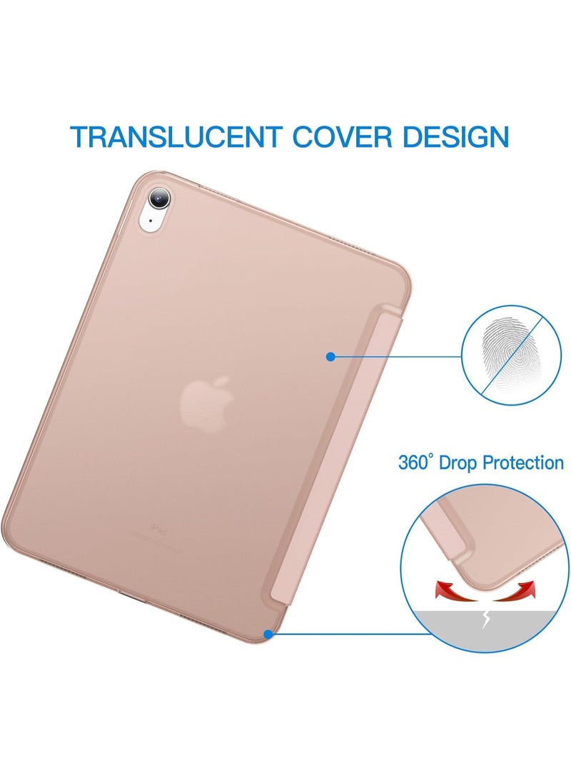 ماهمير حافظة لجهاز iPad (A16) الجيل الحادي عشر/العاشر (2025/2022)، غطاء خلفي صلب رفيع (ذهبي وردي) - Image 4