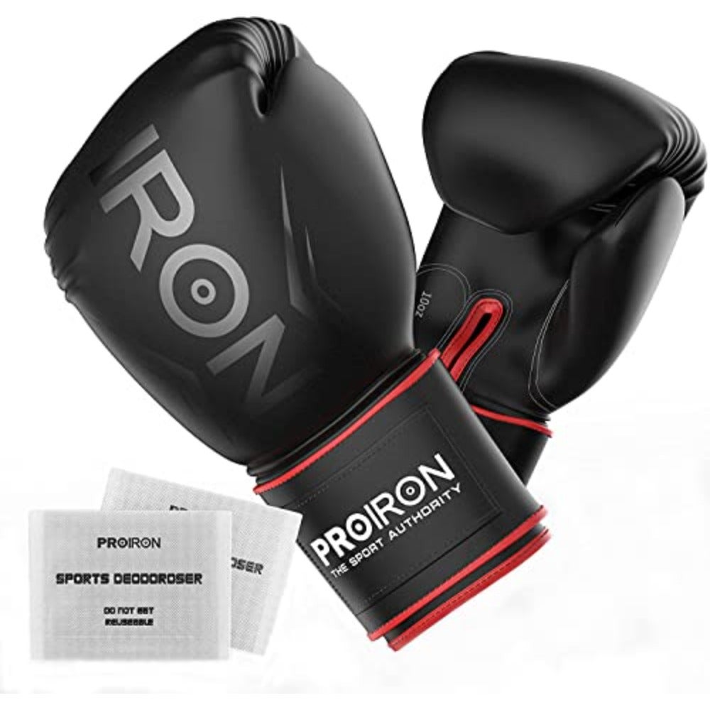 Boxing Gloves MMA Punch Bag Training Mitts for Muay Thai Sparring Kickboxing Fighting Martial Arts Workout - 8oz 10oz 12oz 14oz Premium PU Leather Ventilated Design Free Deodoriser