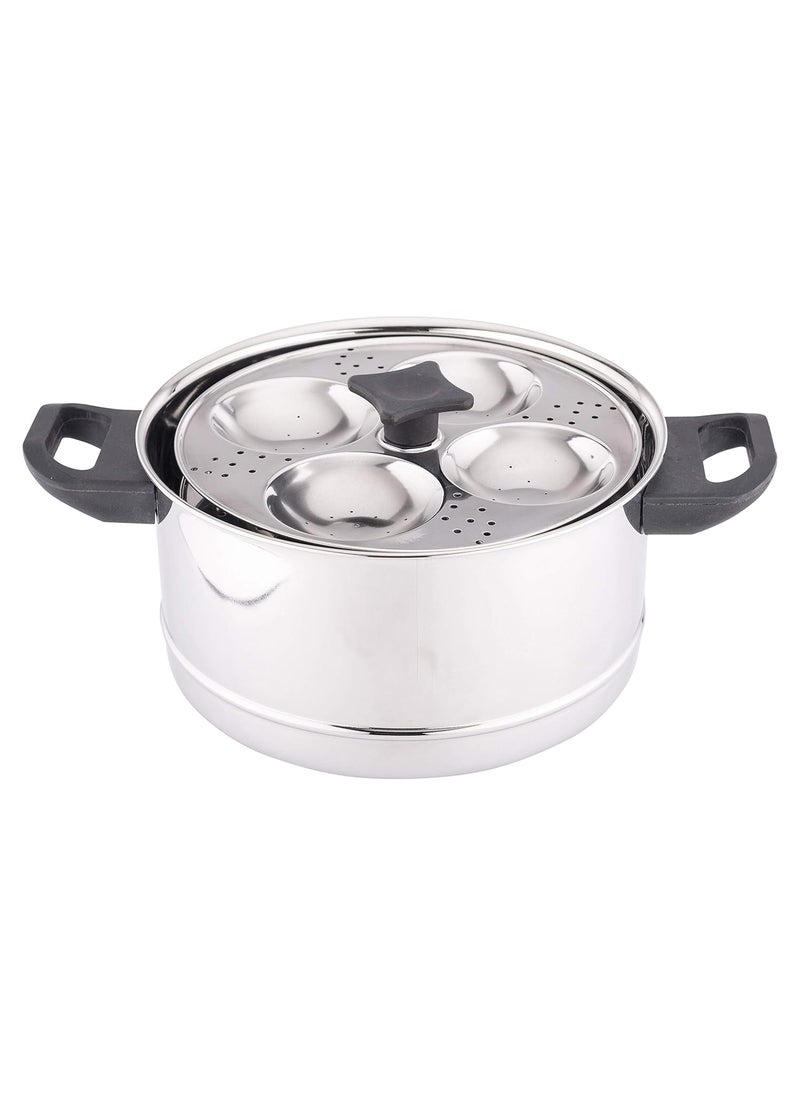 Coconut Coconut Stainless Steel Idly Cooker, 4-Piece, Silver  - Image 5