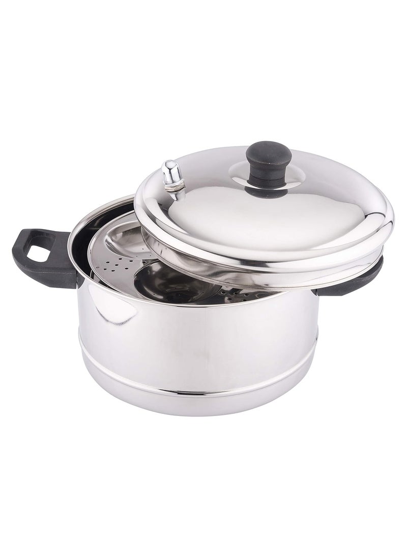 Coconut Coconut Stainless Steel Idly Cooker, 4-Piece, Silver  - Image 4