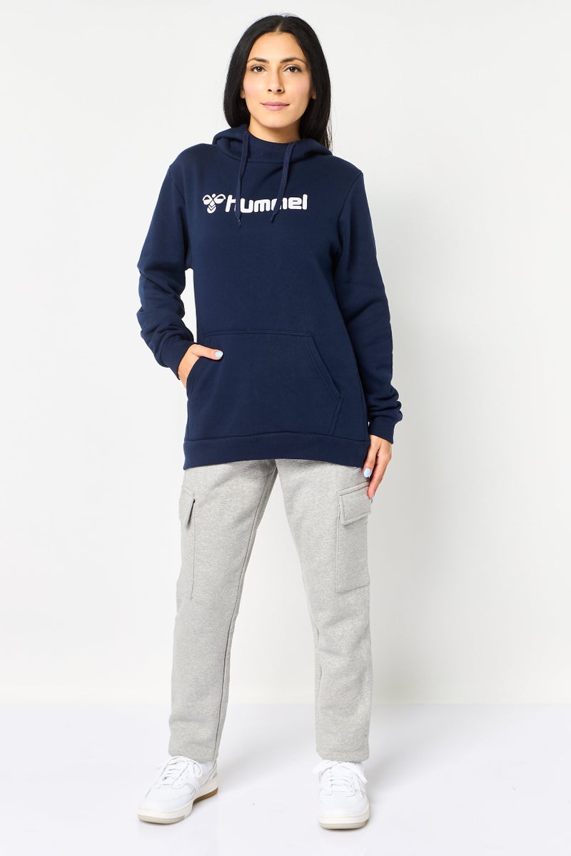 Hummel Women Sportswear Fit Long Sleeve Outdoor Hoodie, Navy - Image 4