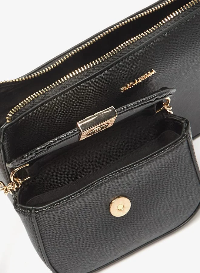 فلورا بيلا من شو إكسبرس Women Solid Crossbody Bag with Detachable Strap and Pouch