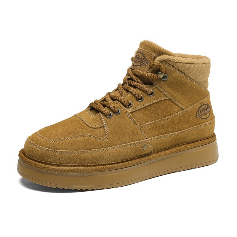 Genuine Leather Men'S Snow Boots Winter New Velvet Thickeneded Fashionable Casual Boots Thick-Soled Outer Short Boots Men'S Winter Style - Image 2
