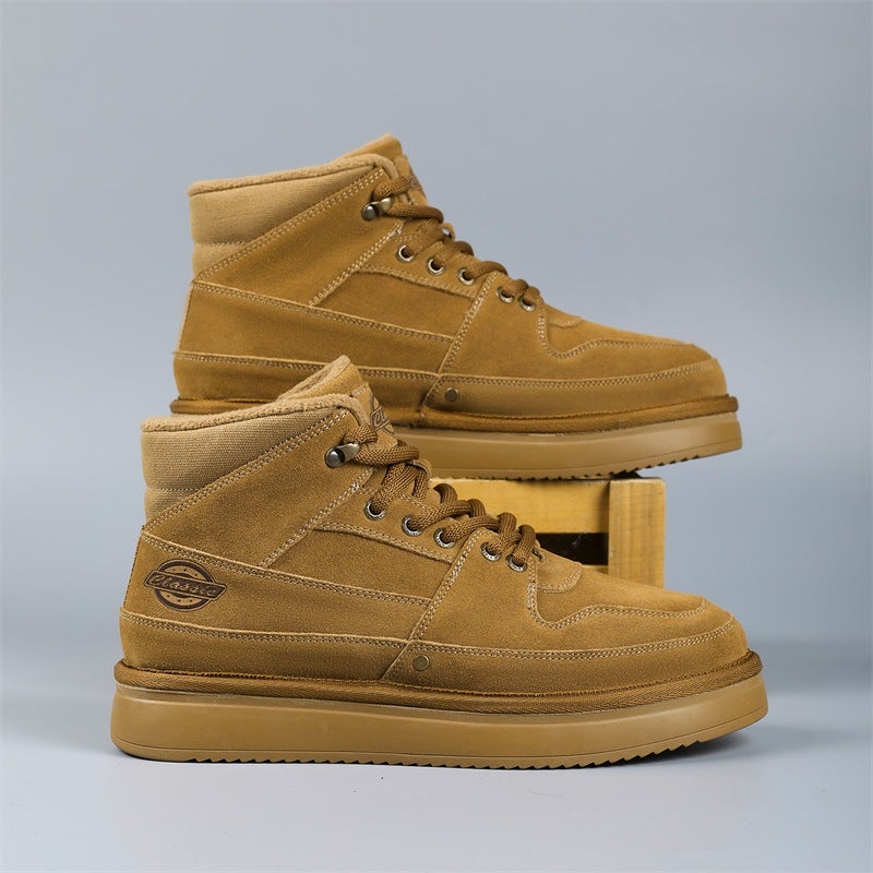 Genuine Leather Men'S Snow Boots Winter New Velvet Thickeneded Fashionable Casual Boots Thick-Soled Outer Short Boots Men'S Winter Style - Image 3