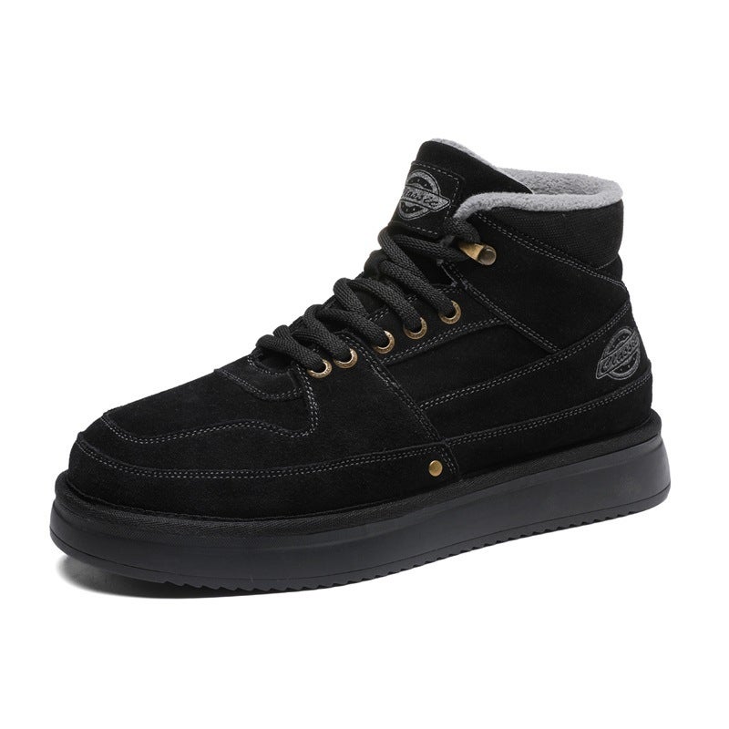 Genuine Leather Men'S Snow Boots Winter New Velvet Thickeneded Fashionable Casual Boots Thick-Soled Outer Short Boots Men'S Winter Style - Image 4
