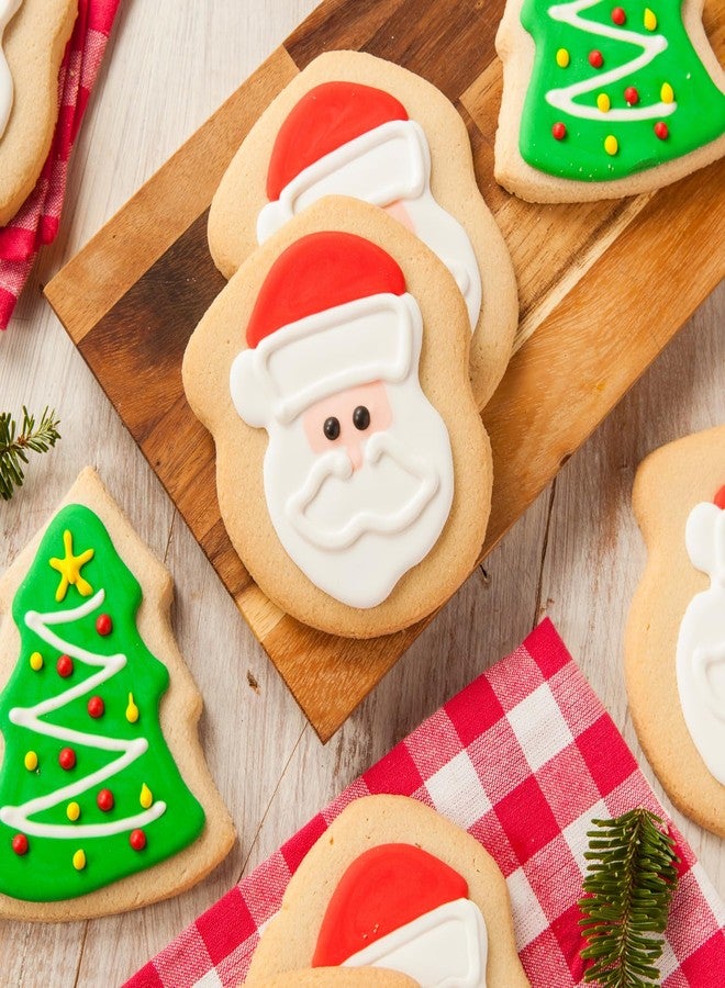 Orapink 12 Pieces Christmas Cookie Cutters,Plastic Cookie Cutter Set,Holiday Cookie Biscuit Cutter Set - Christmas tree,Gingerbread man,Santa Claus,Snowflakes for Baking - Image 5