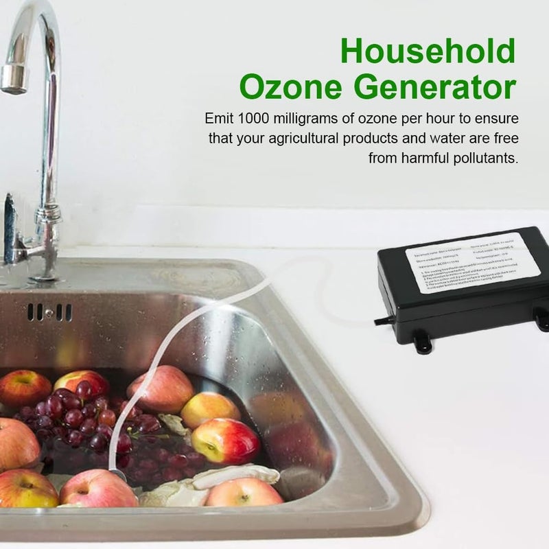 HASTHIP ® Household Ozone Generator Multi-functional Ozone Generator for Air Purification, Water Treatment, Vegetable Cleaning 1000 mg/h Ozone Generator Machine for Purifying Water for Cleaning - Image 4