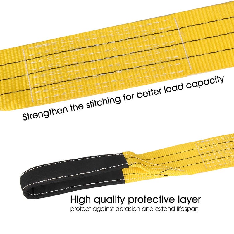 JCHL Tree Saver Strap, 3 inchX9 Foot Winch Strap, Tow Strap, Heavy Duty 36,000 Pound Capacity - Image 2