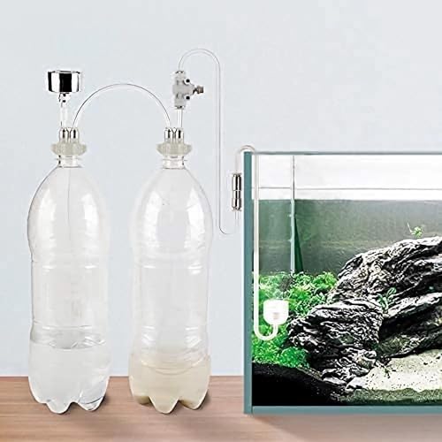 Hilitand CO2 Generator System Kits, DIY CO2 Aquarium Regulators, CO2 Kits for Aquarium Moss Plants, CO2 Accessories with Pressure Gauge Air Adjustment Valve, D201 - Image 1