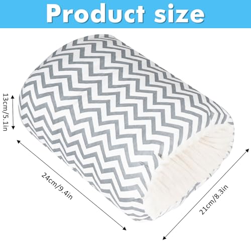 TEUOPIOE Baby Feeding Arm Pillow,Soft Cotton Bottle Nursing Arm Pillows for Newborn,Breastfeeding Pillows for More Support for Mom and Baby,Portable and Washable,Ergonomic Nursing Essentials(Grey Stripes) - Image 3