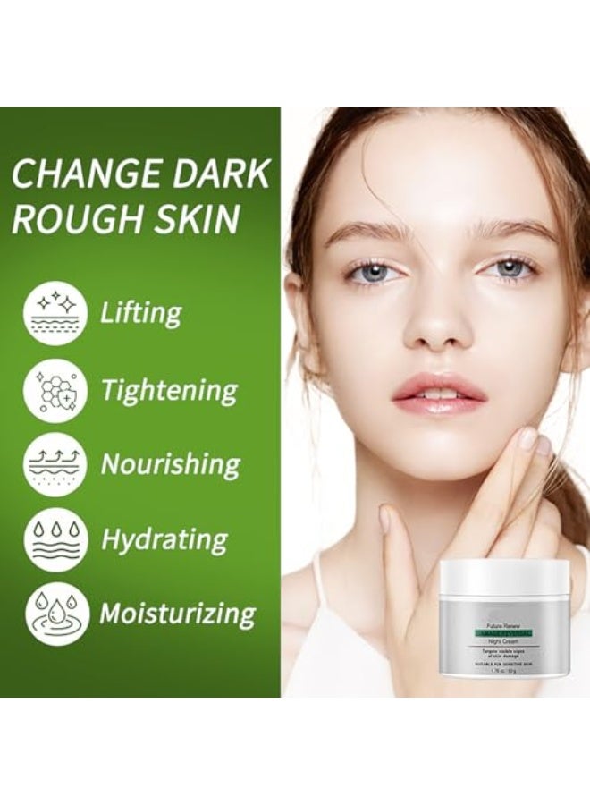 مويكا كريم الليل لإصلاح الضرر Renew Future، 50 جرام، مضاد للشيخوخة، كريم مرطب للوجه للنساء، يقلل من التجاعيد والخطوط الدقيقة، مناسب للبشرة الحساسة، يحتوي على النياسيناميد وحمض الهيالورونيك - Image 3