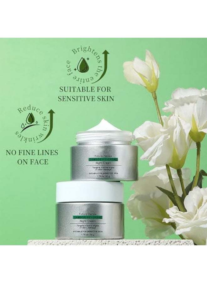 مويكا كريم الليل لإصلاح الضرر Renew Future، 50 جرام، مضاد للشيخوخة، كريم مرطب للوجه للنساء، يقلل من التجاعيد والخطوط الدقيقة، مناسب للبشرة الحساسة، يحتوي على النياسيناميد وحمض الهيالورونيك - Image 4