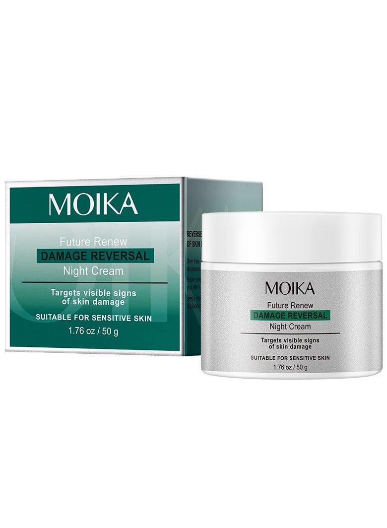 مويكا كريم الليل لإصلاح الضرر Renew Future، 50 جرام، مضاد للشيخوخة، كريم مرطب للوجه للنساء، يقلل من التجاعيد والخطوط الدقيقة، مناسب للبشرة الحساسة، يحتوي على النياسيناميد وحمض الهيالورونيك - Image 1