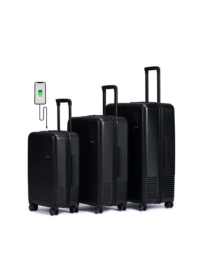 Mokobara The Set Of 3 Luggage - German Makrolon Polycarbonate | Money Moves, Black