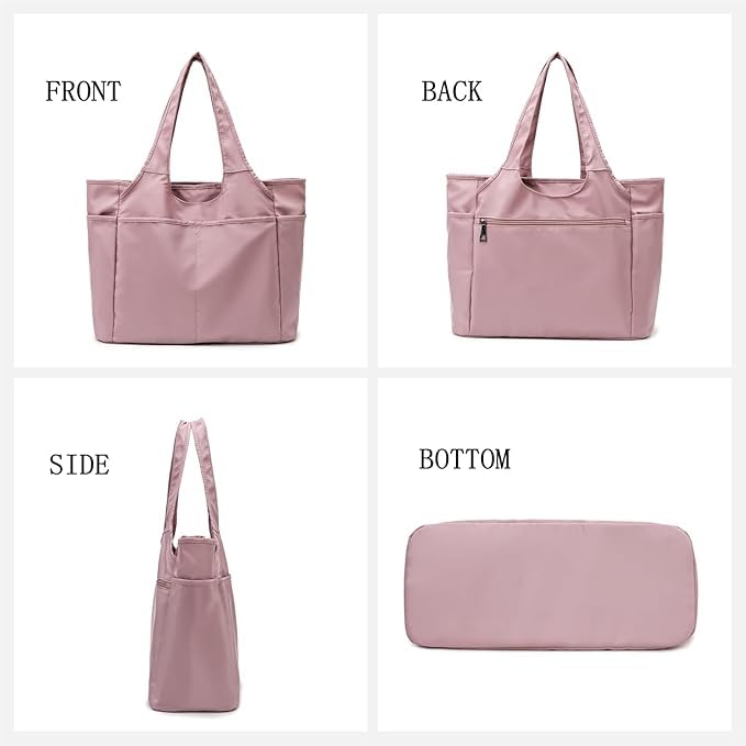 Tote Bag Women Casual Handbag Shoulder Bag Purses with Zipper and Pockets for Work School Gym Travel Shopping