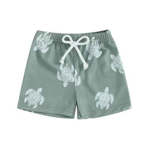 Socutebabe Baby Boy Swimsuit Toddler Baby Boy Beach Swim Shorts Bathing Suitt Swimsuit Swimwear Shorts Boys Swim Trunks (Green Sea Turtle,12-18 Months) - Image 2