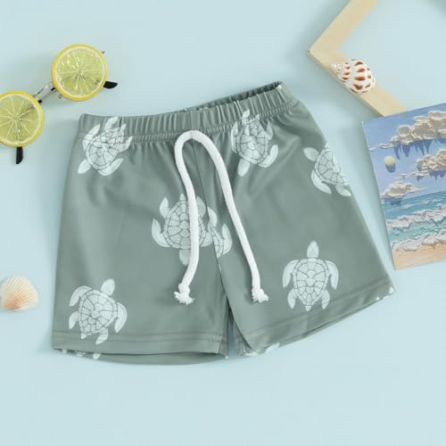 Socutebabe Baby Boy Swimsuit Toddler Baby Boy Beach Swim Shorts Bathing Suitt Swimsuit Swimwear Shorts Boys Swim Trunks (Green Sea Turtle,12-18 Months) - Image 4
