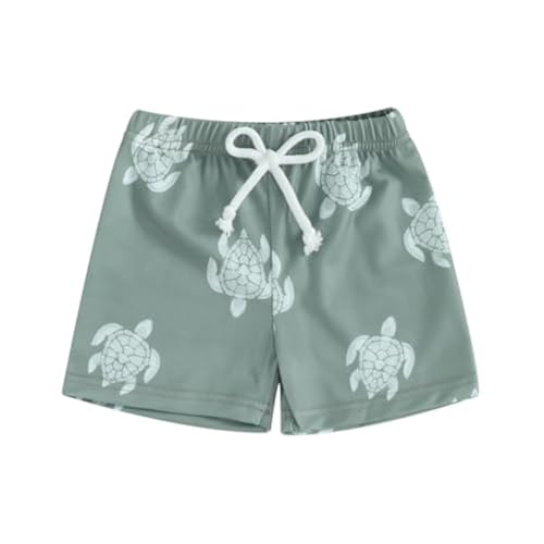 Socutebabe Baby Boy Swimsuit Toddler Baby Boy Beach Swim Shorts Bathing Suitt Swimsuit Swimwear Shorts Boys Swim Trunks (Green Sea Turtle,12-18 Months) - Image 1
