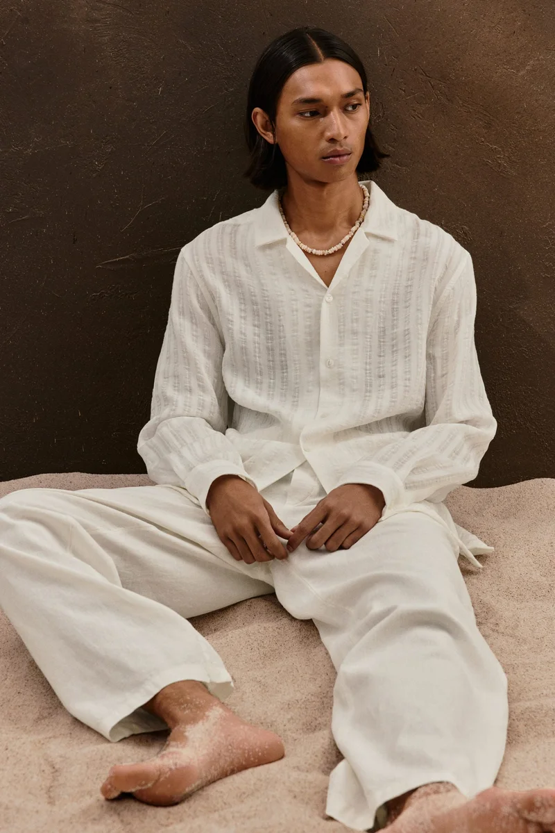 H&M Regular Fit Long-sleeved resort shirt