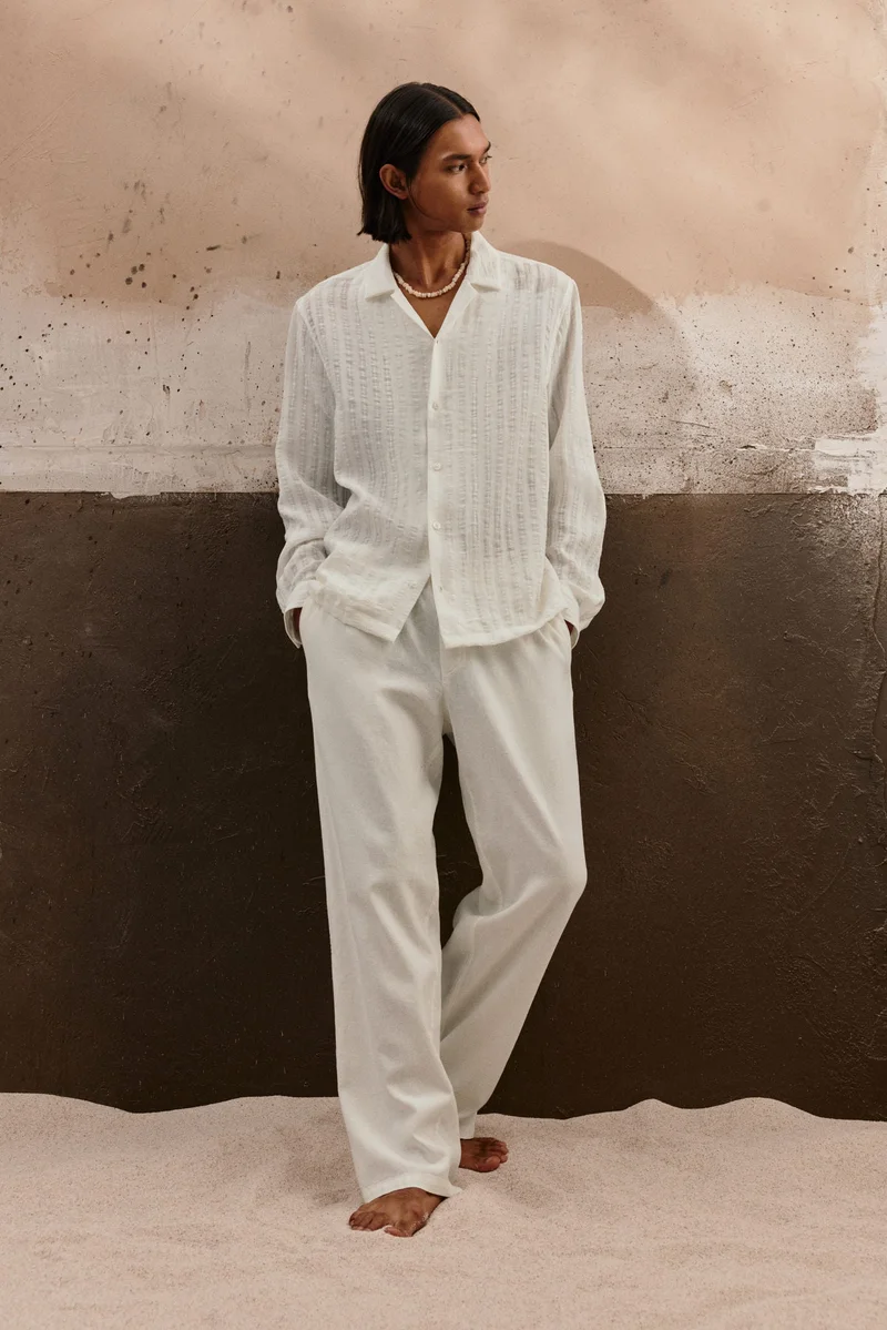 H&M Regular Fit Long-sleeved resort shirt