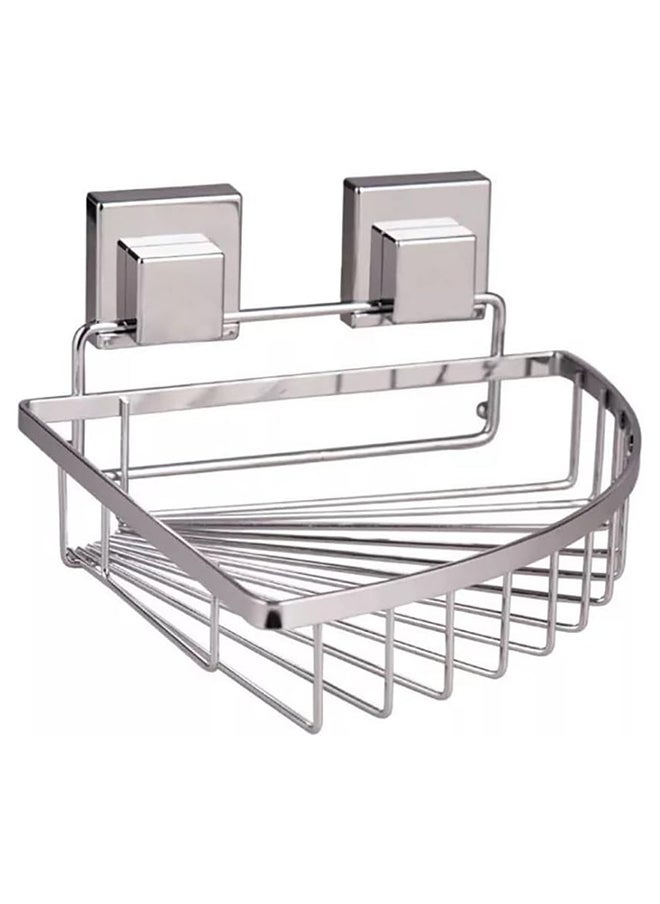 Home Pro Home Pro Stainless Steel Bathroom Rack with Triangular Shape Elevate Your Bathroom Organisation With Rust Proof Corner Rack Small in Size Easy To Install Wall Rack Storage  - Image 1